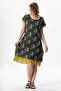 Short Sleeve Voile Laurel Midi Length Summer Authentic Dress Mimosa Green 6232 - 3