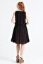 Sleeveless Voile Jülide Midi Length Summer Dress Black Syh - 2