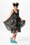 Strappy Voile Aphrodite Short Summer Dress Green 6142 - 4