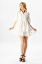 Short Sleeve Voile Şebnem Lace Short Summer Dress White Byz - 5