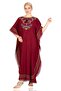 Short Sleeve Şile Cloth Gülseren Long Summer Authentic Dress Claret Red Brd