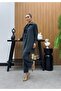 Premium Quality Tncl Fabric Floral Detailed Double Suit Hijab Suit - 2