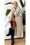 Hair Braided Knitwear Long Women's Cardigan - 3