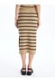LCW Vision Women's Elastic Waist Plain Knitwear Skirt - 5