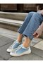 Denim Linen (Jule) Stone Lace-Up Women's Sneakers - 4