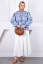 Cream Front Tie Jacket Skirt Suit - 2
