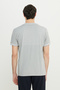 Men's Light Gray Cotton Slim Fit Slim Fit Crew Neck T-Shirt - 5
