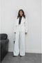 White Roman Jacket Pants Set
