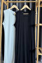 Black Crew Neck Zero Sleeve Underwear Dress - 5