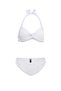 Aquaviva Women's White Corded Violet Halter Bikini Set
