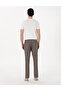 Mink Slim Fit Elastic Waist Canvas Trousers 50308092-Vr052 - 4