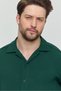 Men's Summer Sweat-Free, Non-Ironing, Loose Oversize Long Sleeve Loose Fit Shirt Men's Shirt Emerald Green - 7