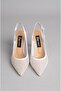 Select 089 stone heel women's shoe (heel: 9.5cm) white - 3