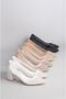 Select 729 stiletto with stone tulle detail (heel height: 6 cm) pearl - 8