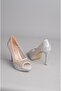 Select 901 stone tulle detail evening shoes (heel height: 12 cm, platform: 2.5 cm) silver - 5