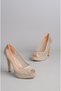 Select 901 stone tulle detail evening shoes (heel height: 12 cm, platform: 2.5 cm) gold