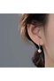 Stylish and Minimalist Pearl Earrings – Non-Tarnish Antiallergic, Zircon Detailed Steel Earrings - 10 mm Silver Color - 6