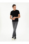 Black Slim Fit Striped Textured Crew Neck T-Shirt 50303372-Vr046 - 4