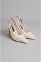 Select 089 stone heel women's shoe (heel: 9.5cm) white - 2
