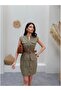 Belted Linen Dress with Pocket Detail - 4
