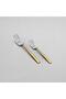 dalyan gold 60 piece fork spoon set 18/10 stainless steel 12 seater - 4