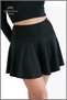 Black High Waist Flounced Shorts Sports Skirt Sea Shorts Skirt With Shorts 1101 - 4
