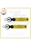 Yellow, Motorcycle Lovers, Emergency Keychain with Name Plate and A+ Blood Type Written