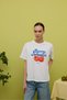 Women's White Color Berry Printed Oversize Short Sleeve T-Shirt - 4