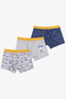 Boy's Cotton Space Printed 3-Piece Boxer - 4