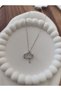 Steel Cloud Necklace with Zircon Stone - 2