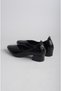Selection 1068 Genuine Leather Heeled Women's Shoes (Heel: 4 cm) Black Honeycomb - 5
