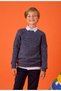 Children's Knitwear Sweater - Crew Neck, Long Sleeves and Relaxed Fit