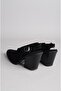 Seç 8040 Genuine Leather Women's Heel Sandals (Heel Height: 9 cm) Black Suede - 6