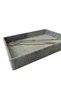 Domestic Production Small Size Suede Fabric Gray Color 22/14 Cm Serving Table - 3