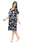 Women's Viscose Half Sleeve Square Neck Dress Black - 6