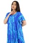 Women's Viscose Half Sleeve Square Neck Dress Blue - 6