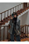 Women's Long Strap Shoulder and Crossbody Bag with Coffee Mini Lock Detail Makeup Bag - 2
