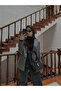 Women's Long Strap Shoulder and Crossbody Bag with Black Mini Lock Detail Makeup Bag - 2