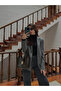 Women's Long Strap Shoulder and Crossbody Bag with Coffee Mini Lock Detail Makeup Bag - 6