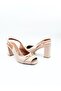 Women's Genuine Leather Heeled Shoes - 3