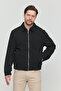 Men's Black Cotton Shirt Collar Jacket - 5