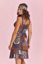 Authentic Patterned Black Summer Floral Ethnic Dress - 5