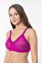 Women's Wire-Free, Unsupported Combed Cotton, Tulle, Lace, Strengthening Bra