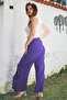Beige Pocket Washed Elastic Waist Baggy Woven Trousers 90 65 - 8