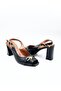 Women's Genuine Leather Heeled Shoes - 3