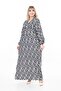 Women's Long Sleeve Plus Size Woven Summer Long Sleeve Dress - 6