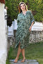 Dark Green Judge Collar Buttoned Long Sleeve Hidden Pocket Casual Viscose Woven Dress 125 65 - 3