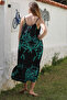 Black Hidden Pocket Skirt with Ruffles and Adjustable Straps Casual Viscose Woven Dress 128 66 - 8