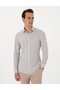 Khaki Lycra Striped Extra Slim Fit Long Sleeve Shirt 50303897-Vr027 - 3