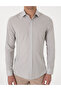 Khaki Lycra Striped Extra Slim Fit Long Sleeve Shirt 50303897-Vr027 - 6